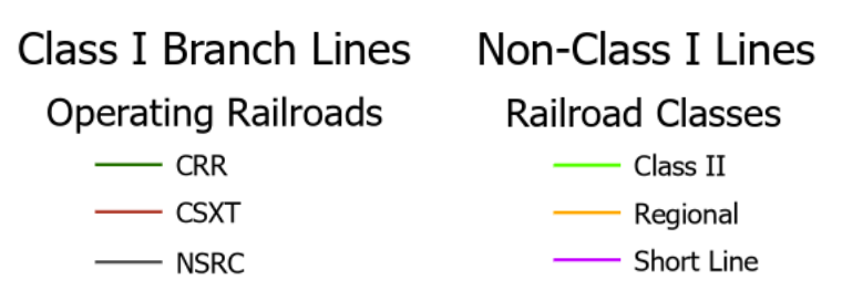 legend for secondary line railroads